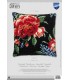 VERCACO : Kit Canevas coussin ROSES noires