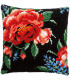 VERCACO : Kit Canevas coussin ROSES noires