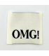 Étiquette tissée à coudre : OMG!