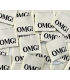 Étiquette tissée à coudre : OMG!