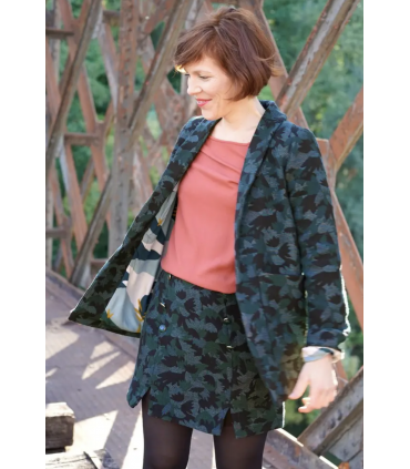 ÉGLANTINE ET ZOÉ : Jacquard Crocus VERT et LUREX