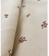 Velours coton milleraies - BEIGE imprimé fleurs
