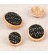 Bouton bijou recouvert - 18mm - NOIR
