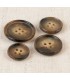 Bouton de Costume - 15mm- Écailles MARRON