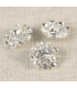 Bouton sur pied 18mm - Strass ARGENTÉ