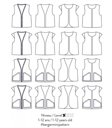 ATELIER SCÄMMIT Veste Sans Manches : BERGER mini