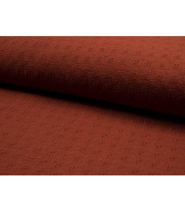 DOUBLE GAZE de Coton Brodé Terracotta
