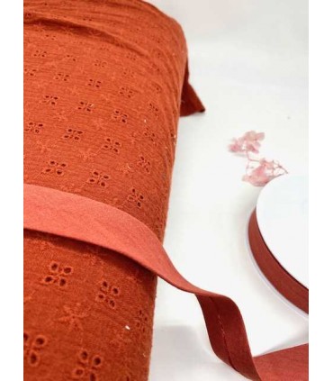 DOUBLE GAZE de Coton Brodé Terracotta